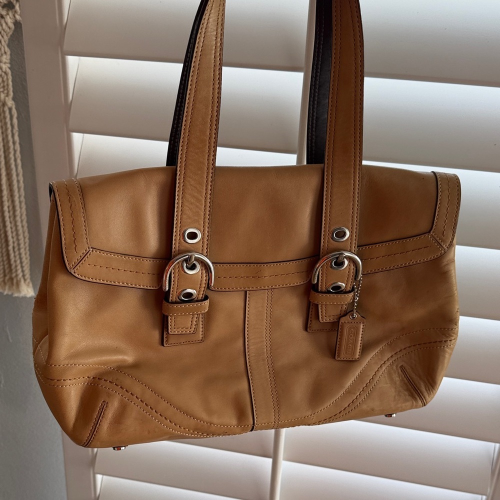 Coach Camel Leather Handbag vintage